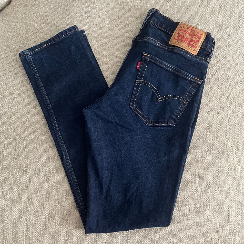 Levi's Men's Dark Indigo Straight Jeans